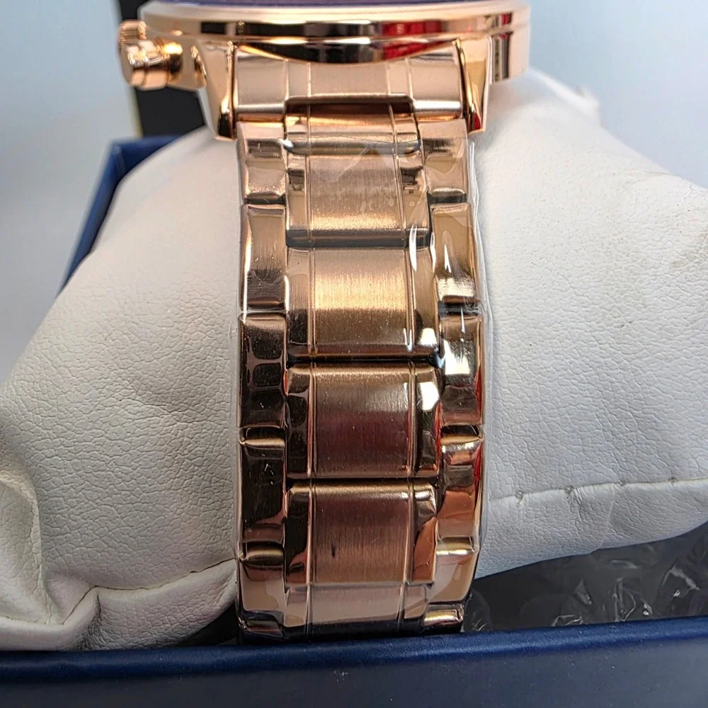 Men's Montres Prestige Rose Gold Chronograph Watch 43mm   MPW-0320 New